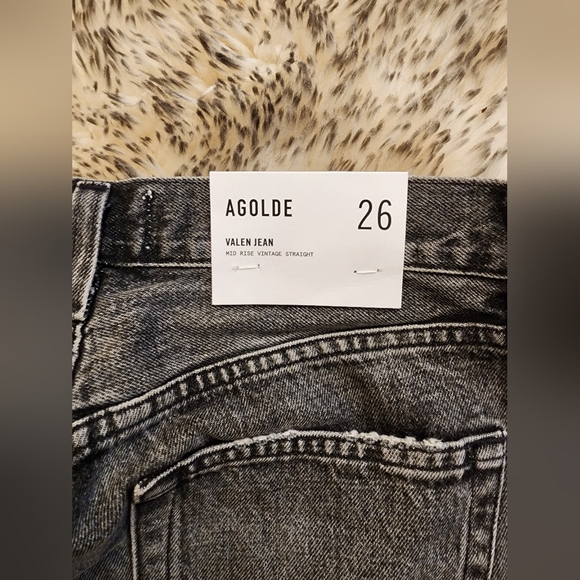 AGOLDE Ladies Vintage Grey Valen Mid-Rise Jeans - Picture 5 of 9